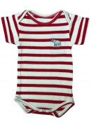RED AND WHITE STRIPED BABY SUIT